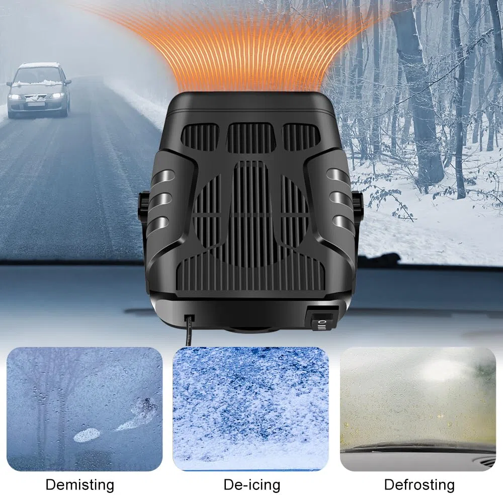 Riscaldatore da Auto, 2 in 1 Portatile Riscaldamento per Auto, Sbrinatore Parabrezza, Riscaldamento rapido, Adatto a berline, SUV e Camion
