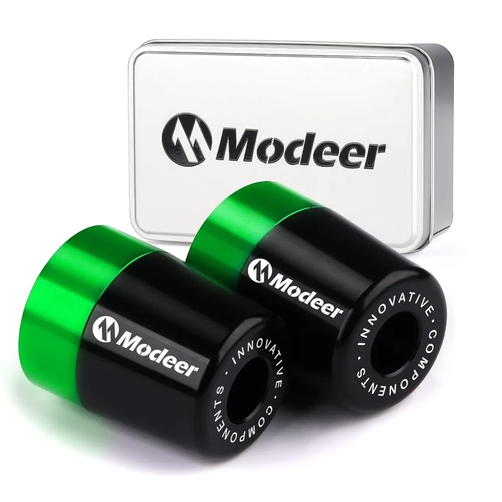 Modeer Manubrio estremità per Kawasaki Ninja 250 300 400 650 1000 400R 250R 250SX 1000SX H2R ZX14R ZX10R ZX6R Z250 300 400 Z650 750 800 900 1000 Vulcan S 650 900 Accessori Moto (Verde)
