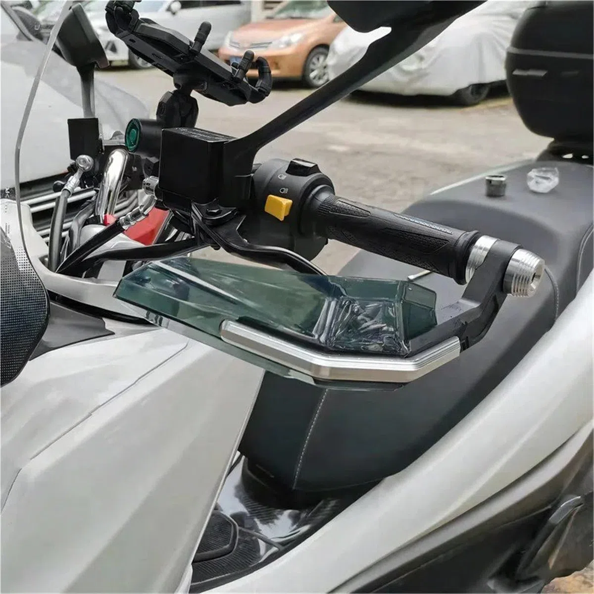 Paramani Per Suzuki Per BURGMAN 650 400 AN650 Paramani Per Moto Paramani Protettore Parabrezza Paramani Moto(Silver)