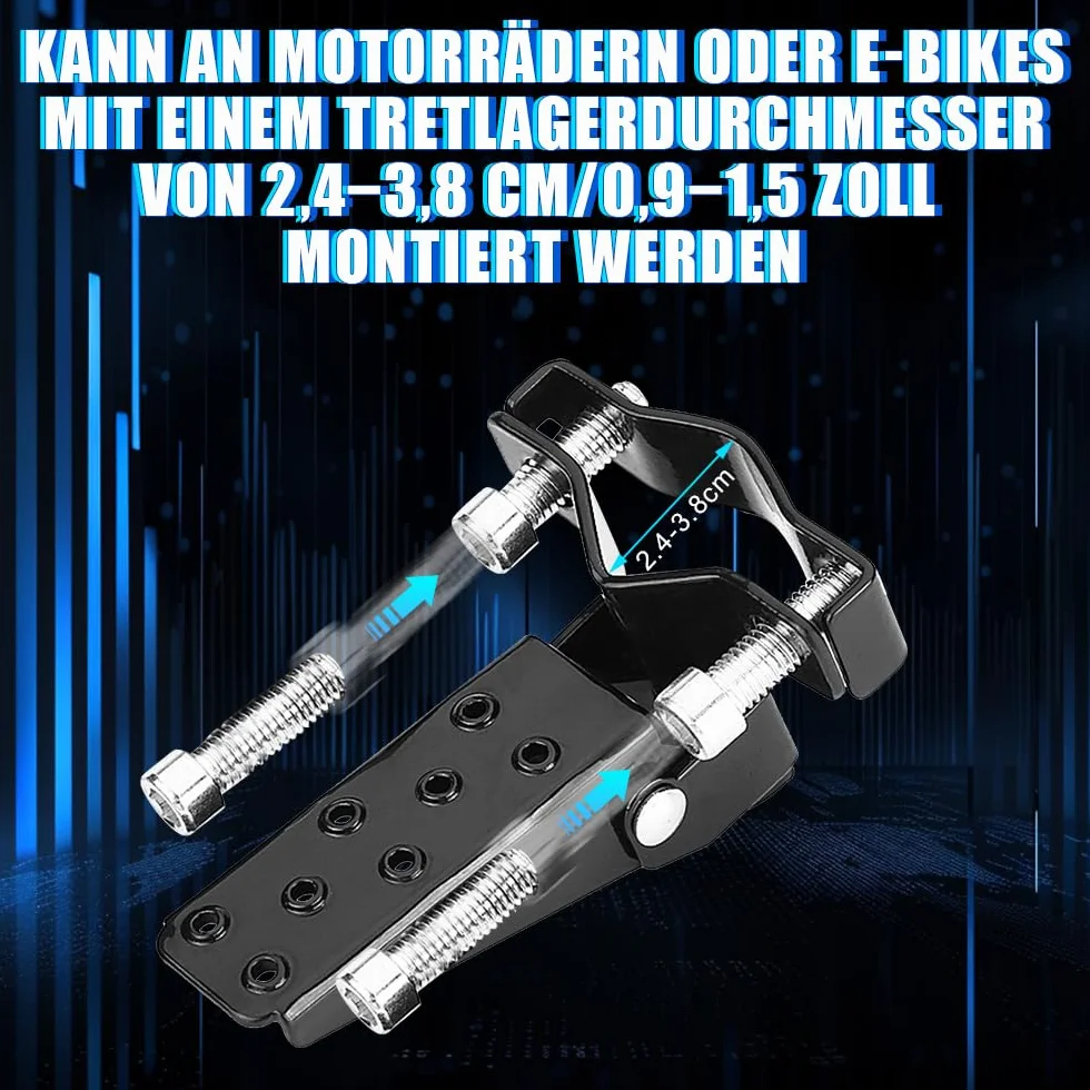 Fußrasten Motorrad, Fußstützen Fahrrad, Pedal Fußrasten, Fußrastenpedal, Schwarze Stylische, Wird Direkt Am Bequemen Drehpunkt Montiert, Aus StrapazierfäHigem Metall(Schwarz)