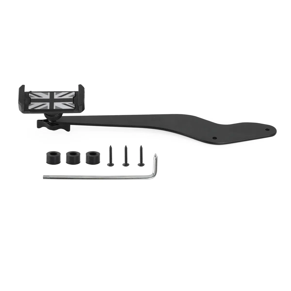Materiale metallico stabile Union Jack Aspetto telefono auto supporto pieghevole grigio per Mini Cooper R50/R52/R53