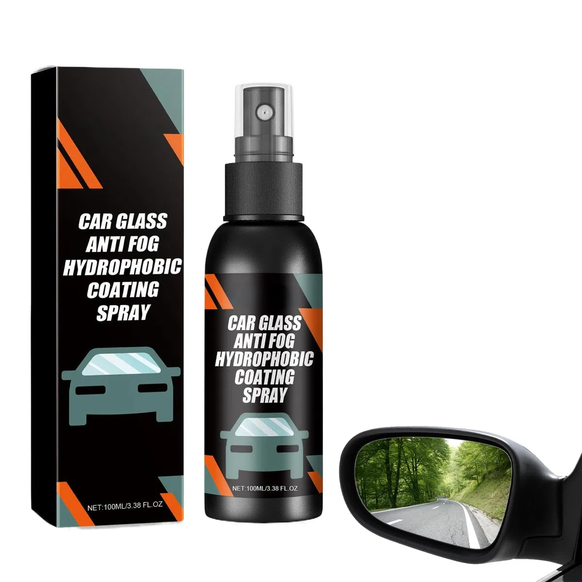 Spray Antiappannante Vetri Auto e Parabrezza,Spray Antiappannamento Per Parabrezza Auto,Agente Antipioggia Antiappannamento Per Vetro Per Auto,Spray Sbrinante per Auto,100ml