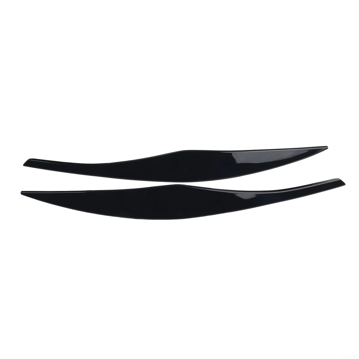 2 coperture per palpebre per fari anteriori per BMW Serie 3 E90 E91 2005 2011, in plastica, pre e compatibili, non richiedono fori o tagli (nero)