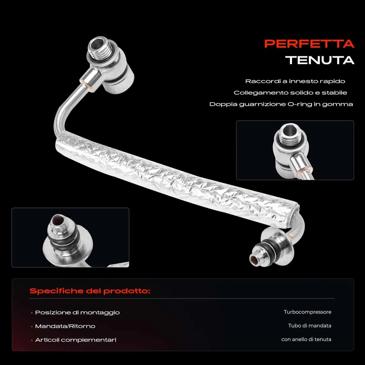 Frankberg Condotto olio turbo Benzina Compatibile con Mokka/Mokka X J13 1.4L Zafira Tourer C P12 1.4L Meriva B MPV S10 1.4L Adam M13 1.4L Astra J GTC 1.4L Replace# 25198546