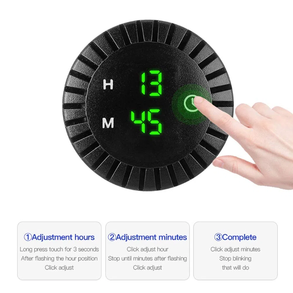 Orologio LED Tattile per Auto e Moto - Digitale Impermeabile 12V/24V - Mini Display 2,01 Pollici - Per Auto, Navi, SUV
