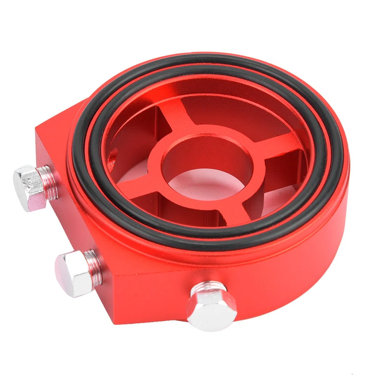 Generic Adattatore Filtro Olio Efficiente Piastra Radiatore Olio Universale in Alluminio con Design O-ring per Protezione Motore, 3/4 Pollici X16UNF per Appassionati di Auto