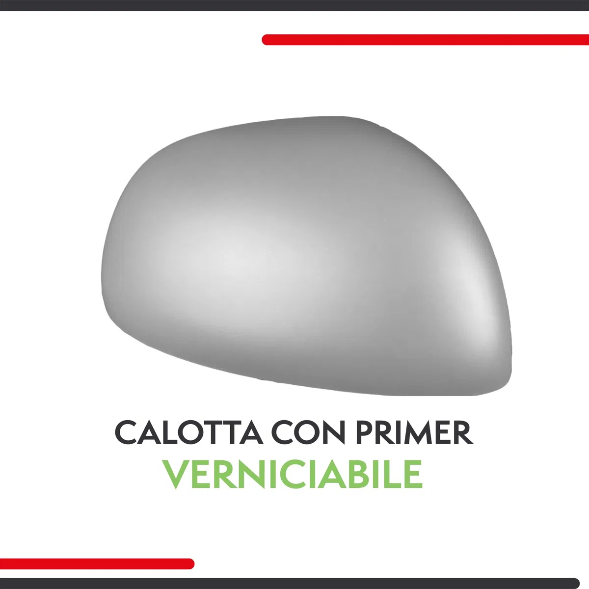 Calotta Specchietto Per Fiat 500L (330) 2013-2022, Verniciabile (DESTRA)