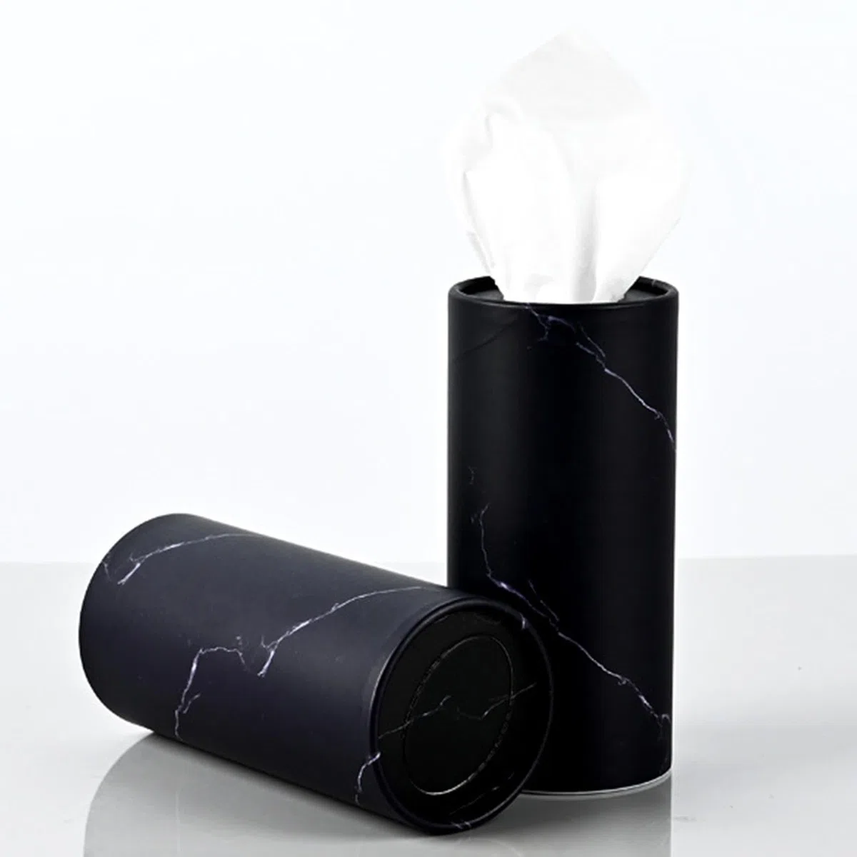 6 contenitori/300 fazzoletti 14.5x6.8cm Supporto Rotondo Per Auto - Cilindro Facciale Tissue Scatole con Tessuto per Viaggi