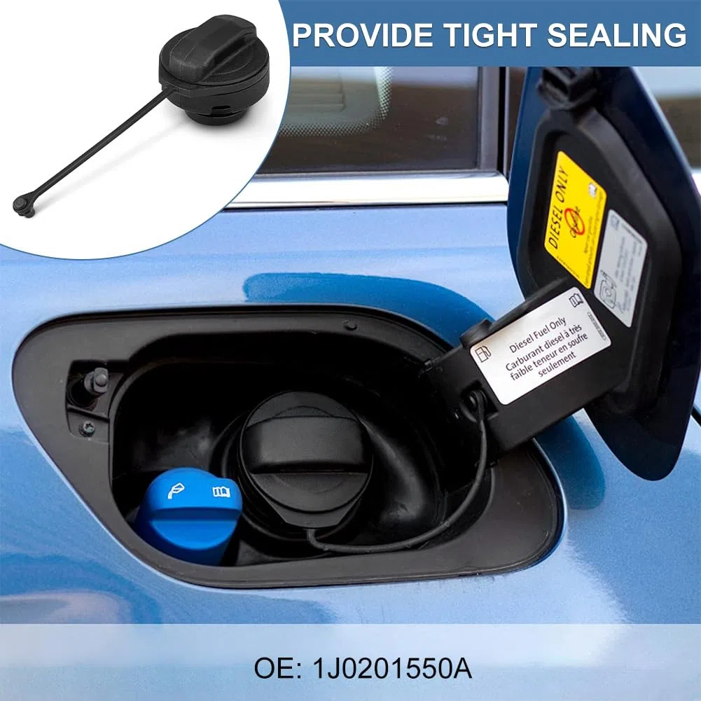Tappo Benzina Diesel, Tappo Benzina per Auto, Tappo Serbatoio con Cinturino di Fissaggio non Bloccabile, Tappi Benzina Universali per Auto