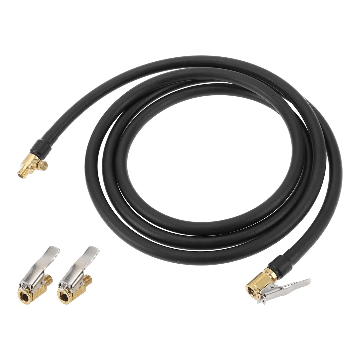 per Tubo di prolunga per Gonfiatore per pneumatici per auto 0.305inx32TPI Adattatore per tubo di prolunga per pompa dell'aria Valvola del pneumatico Nero 1 Set 78.74 pollici 12.6mm