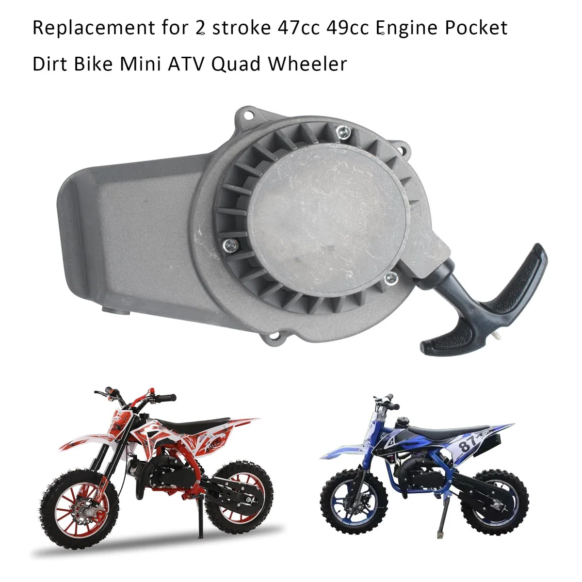 Poweka Avviatore a Strappo per 2 Tempi 47cc 49cc Pocket Dirt Bike Mini ATV