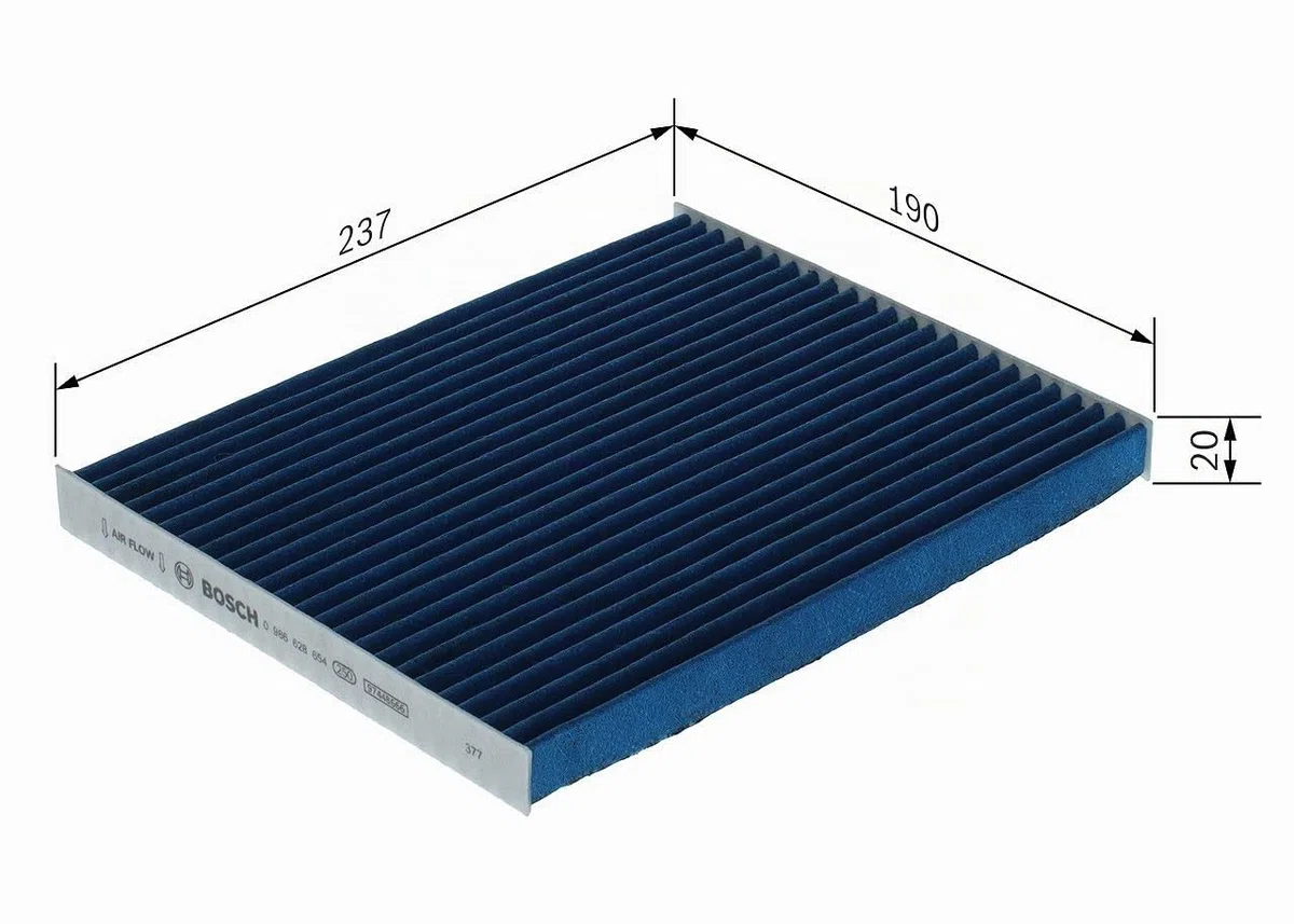 Bosch FILTER+pro Filtro Abitacolo A8654, Filtro di Ricambio ad Alta Efficienza - Agisce efficacemente contro polline, polveri Sottili, muffe e batteri per un'aria più pulita all'interno del veicolo