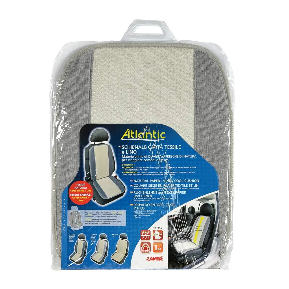 Lampa 54524 Atlantic, Schienale in Carta Tessile e Lino - Grigio Chiaro
