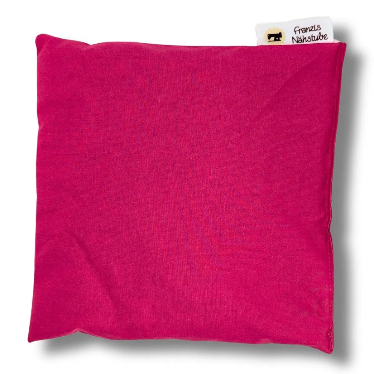 Franzis Nähstube Cuscino termico con semi d'uva, 20 x 20 cm, colore rosa, in 100% cotone, con semi d'uva, 20 x 20 cm, per forno a microonde, cuscino termico