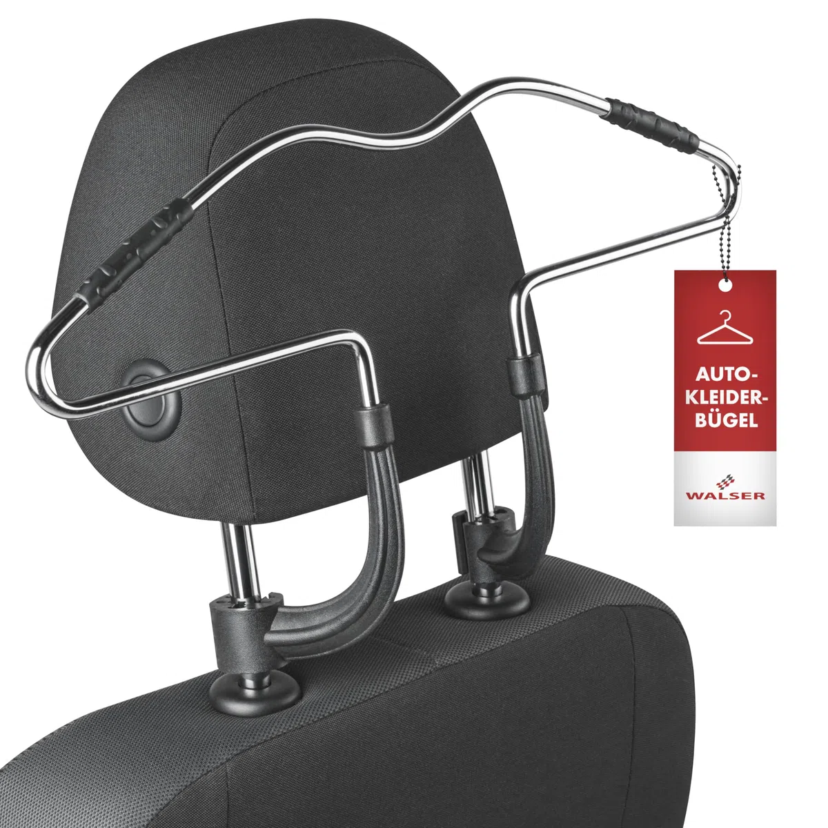 Walser Appendiabiti per Auto, Appendiabiti per Auto, Porta Giacca poggiatesta Carl, Appendiabiti da Viaggio, Appendiabiti per poggiatesta 44x10x25 cm