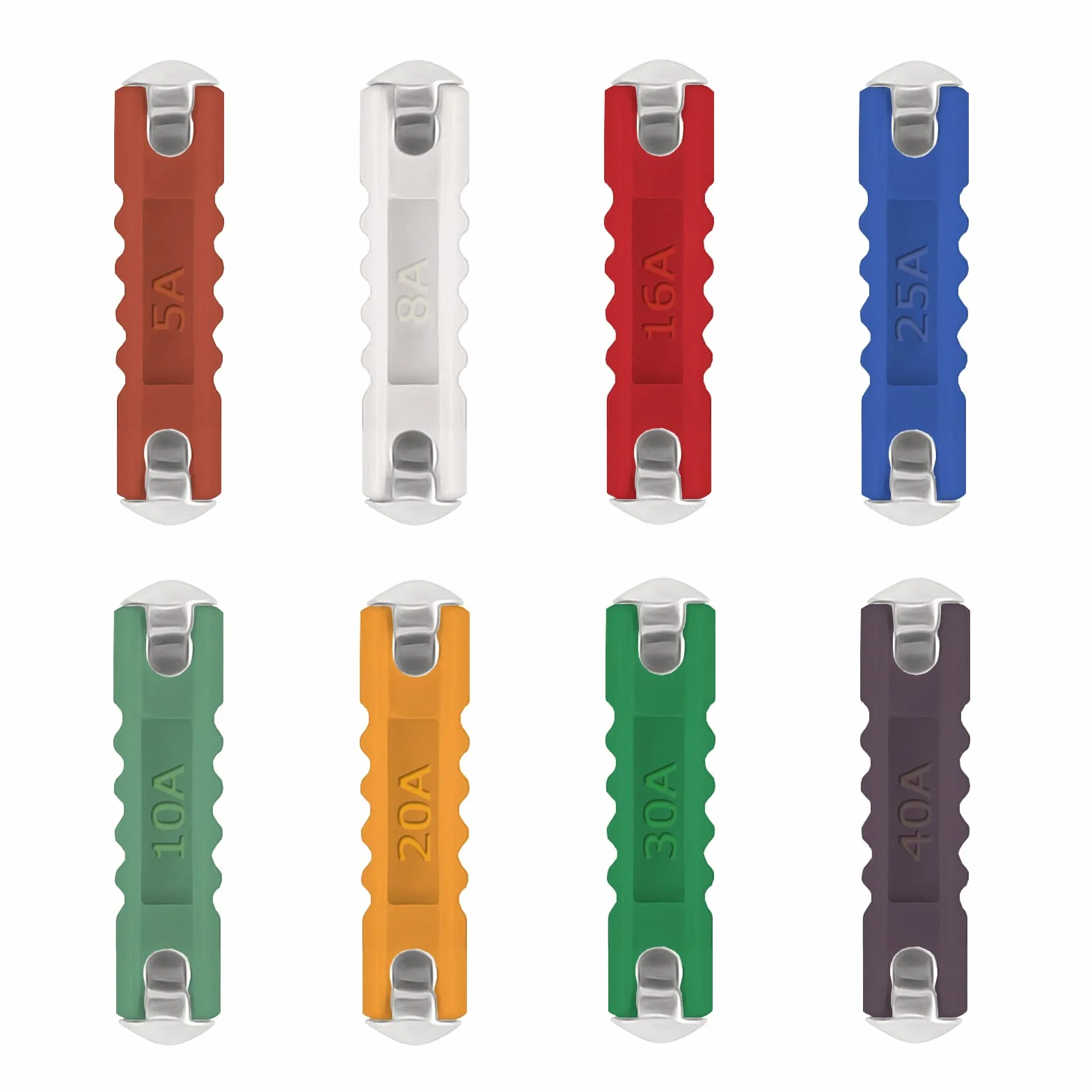 AUKENIEN 8 Valori 120 pezzi Fusibili a Siluro Trattore Ceramica Assortiti 5A 8A 10A 16A 20A 25A 30A 40A Fusibili Torpedo per Siluri Trattore 5 8 10 16 20 25 30 40 Ampere Fusibile Continental Set