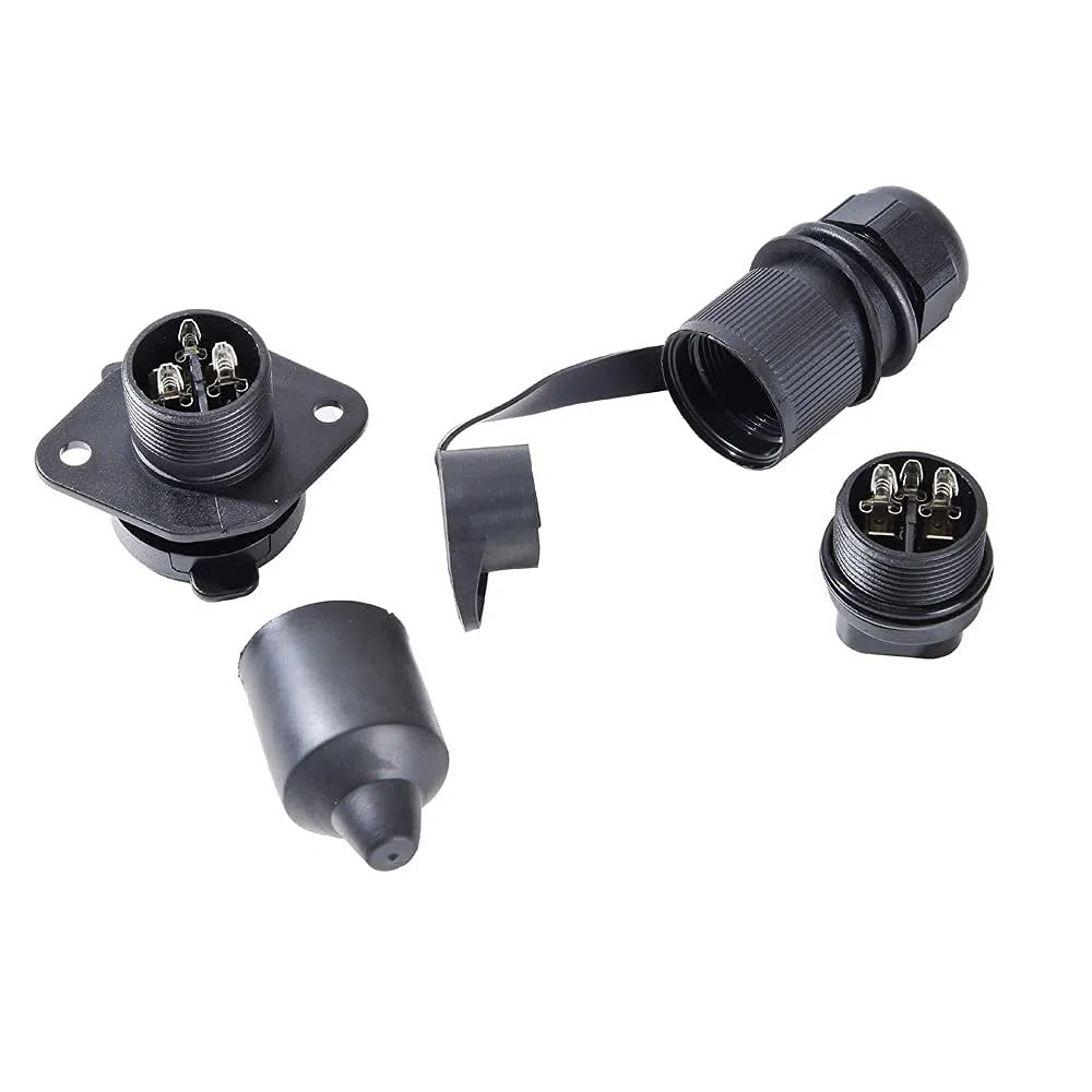 2 Pezzi x Presa Spina 3 Poli Trattore, 12V Spina E Presa 3 Poli Trattore Maschio E Femmina Impermeabile Connettori, Spina a 3 Poli per ​Trattore Rimorchio Macchine Agricole Camion (2 Pezzi)