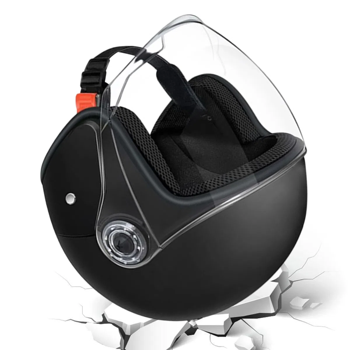 Casco per Motocicletta - Mezzo Casco per Motocicletta | Equipaggiamento Protettivo Traspirante con Visiera per Uomini e Donne - Avventura Pendolari Uomini Donne