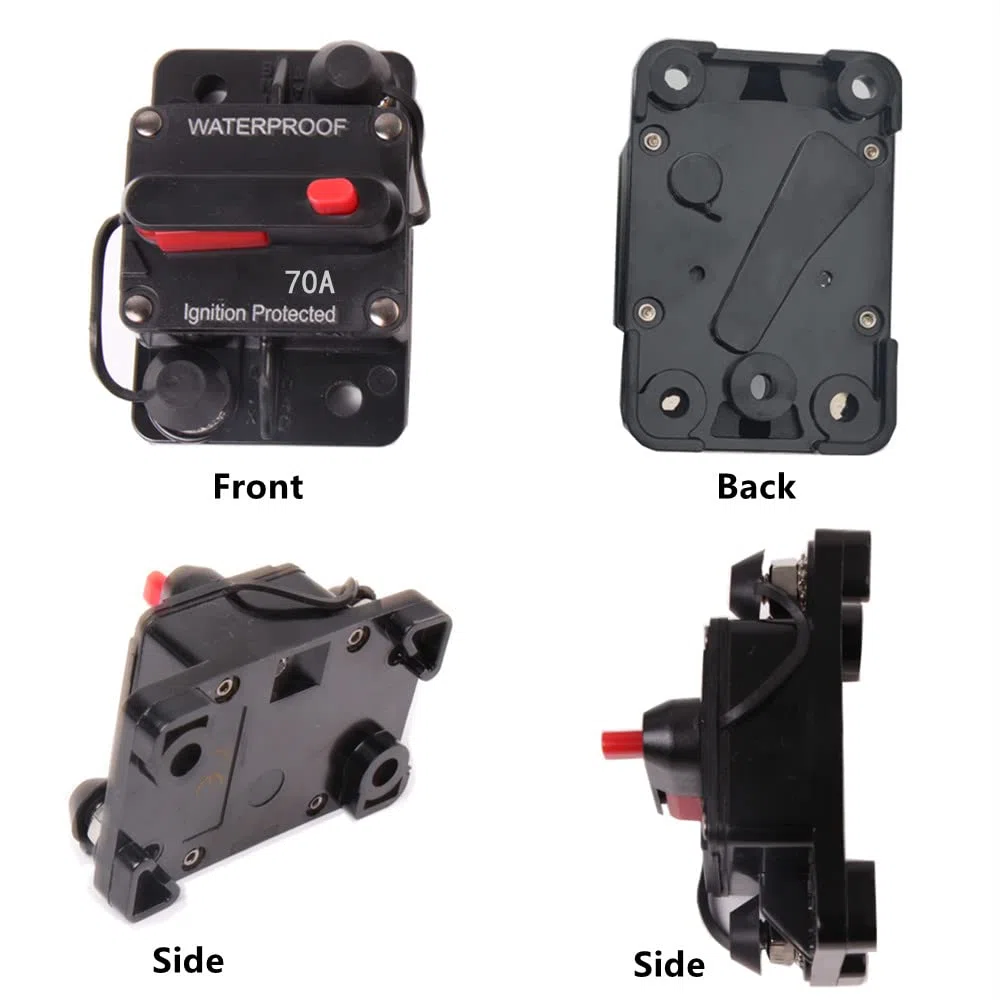 automatico per auto, 70 A, 12 V-48 V, impermeabile, con interruttore automatico e interruttore automatico, per interruttore manuale, inverter per auto (70 A)