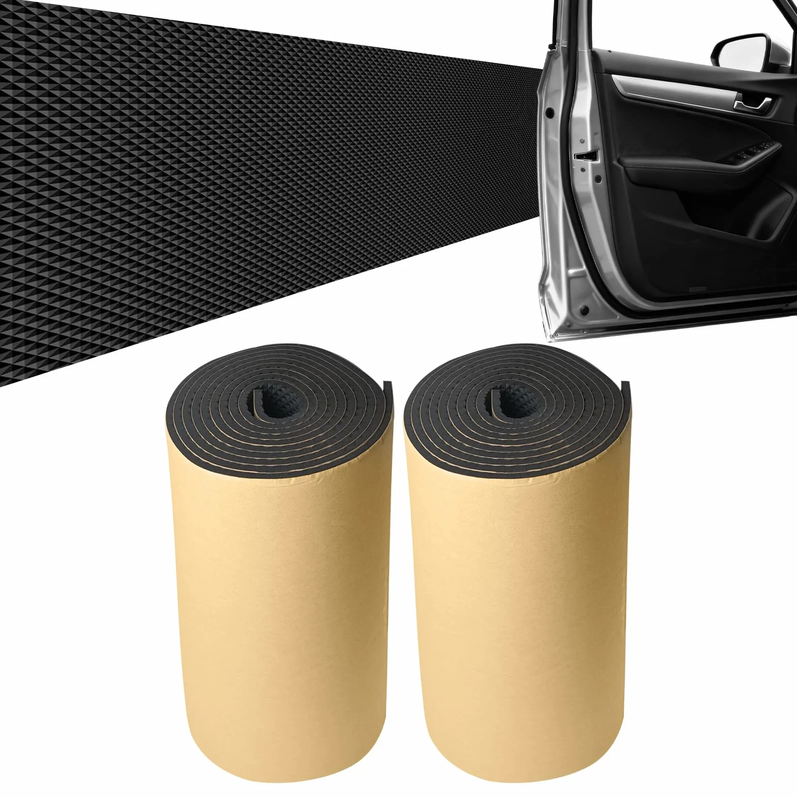 2 Rotoli Paracolpi Garage Autoadesivo, Protezione Portiere Auto per Pareti Garage, 2m x 20cm, Nero
