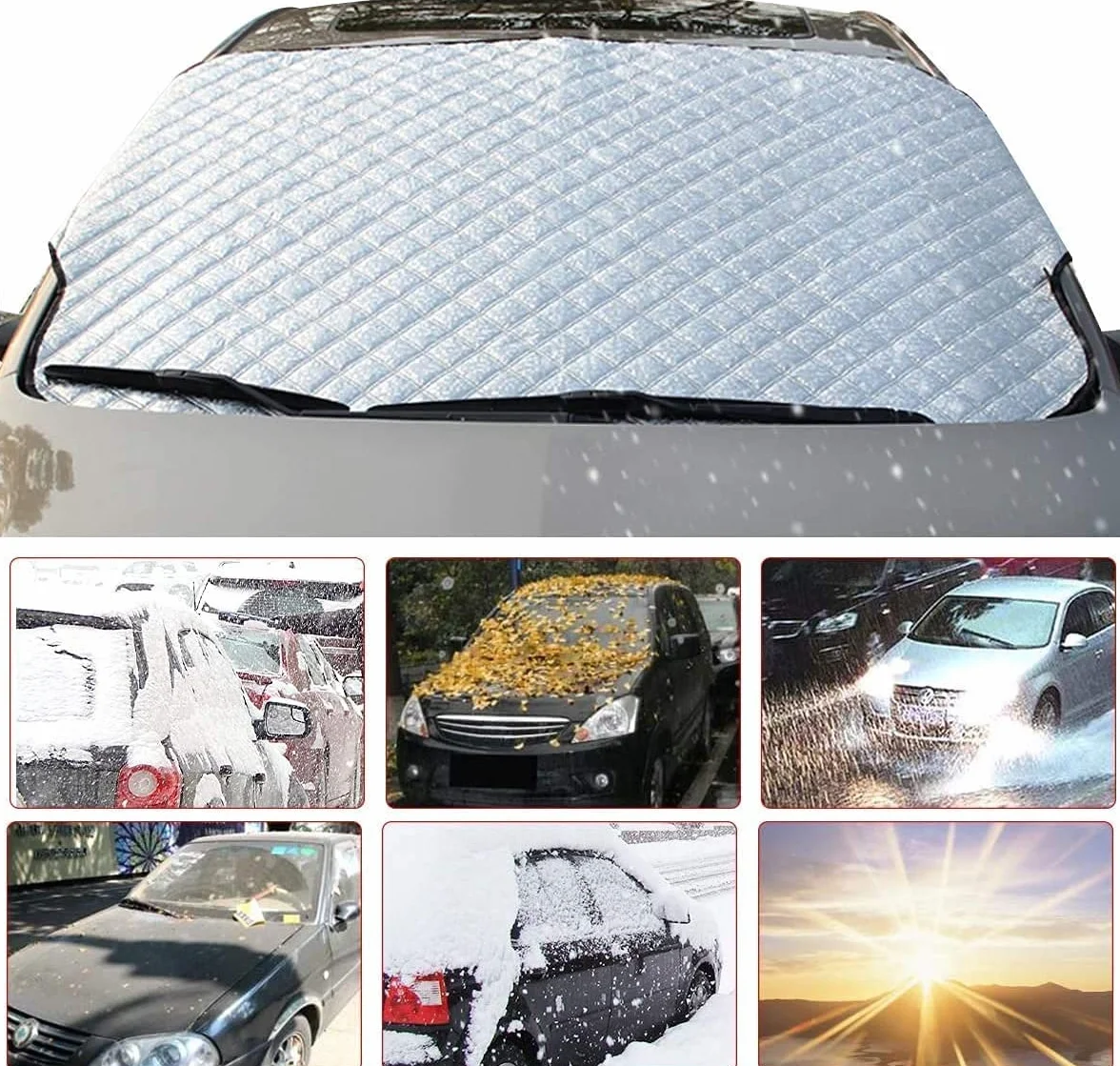 Copertura per Parabrezza per Auto, Paralume in Lamina Resistente per Tutte le Condizioni Atmosferiche,Copri Parabrezza Antighiaccio, Anti UV, Adatto la Maggior Parte dei Veicoli