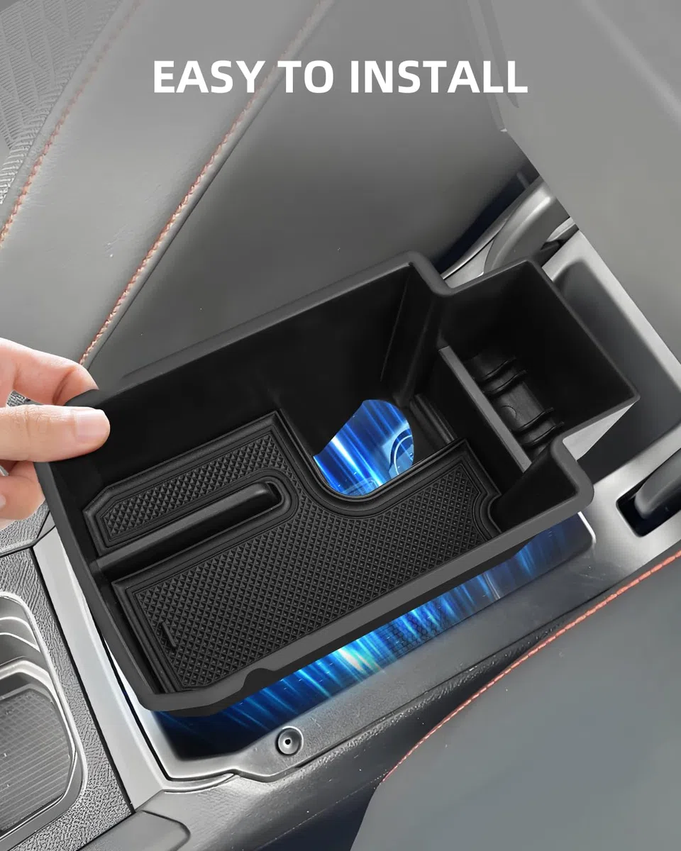 Vano Portaoggetti per Bracciolo per Seat Leon 2025 2024 2023 2022 2021 2020, Console Centrale Organizer con Tappeti Antiscivolo per Cupra Formentor, Bracciolo Organizer Accessori, Nero