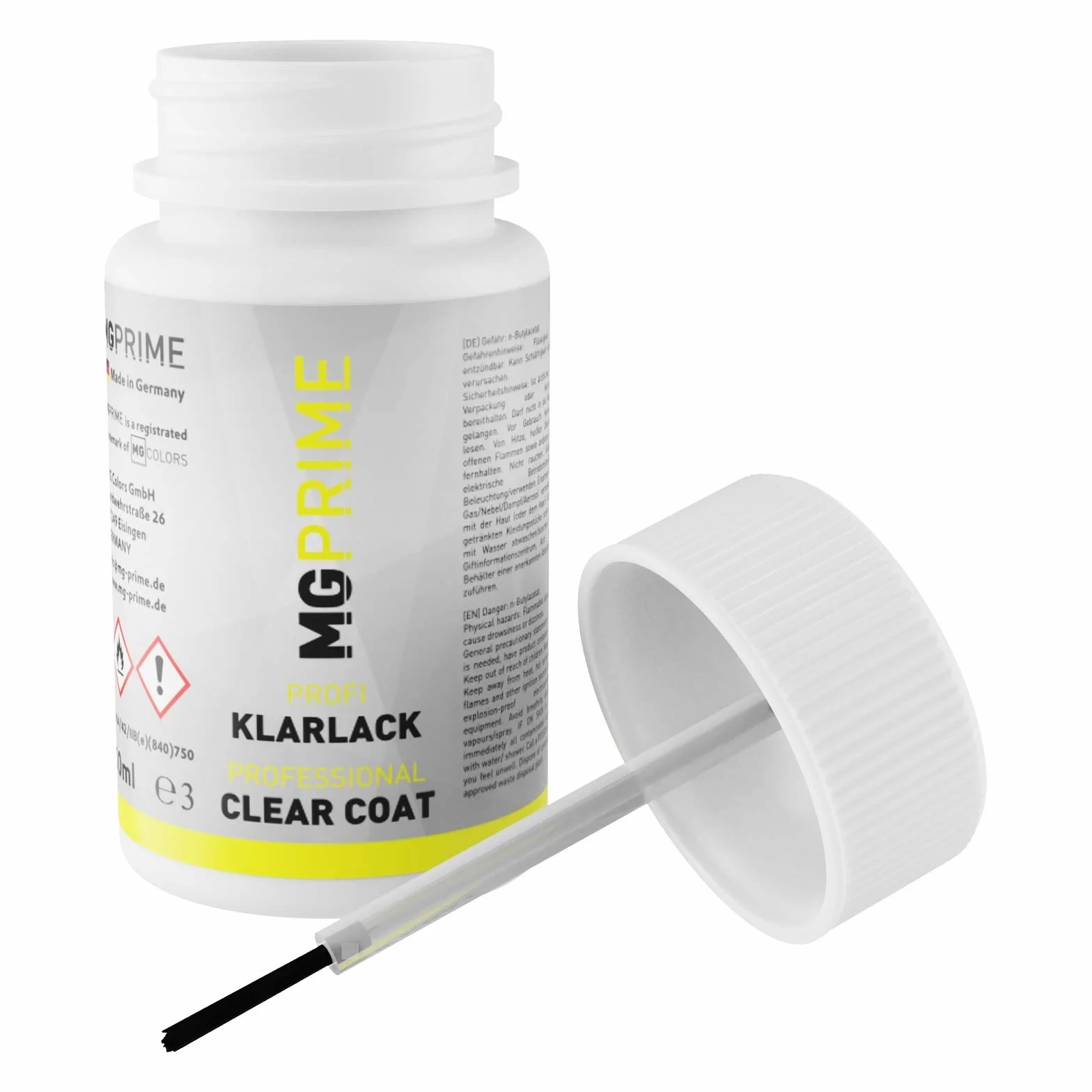 MG PRIME Vernice per auto Kit stilo di ritocco per BMW C5Y Cape York Grün Metallic/Cape York Green Metallic Vernice di base vernice trasparente ognuno 50ml