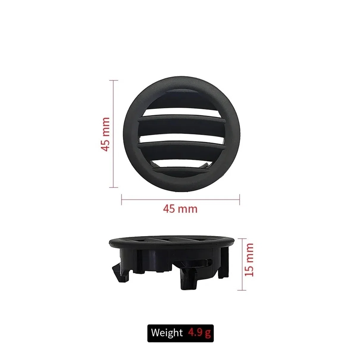 Bocchette Di Cruscotto Aria Condizionata Per Benz C W204 Classe 2007-2010 Auto Anteriore Sinistro Destro Cruscotto Aria Condizionata Griglia Di Sfiato AC Pannello Di Copertura Rotondo(Black Left)