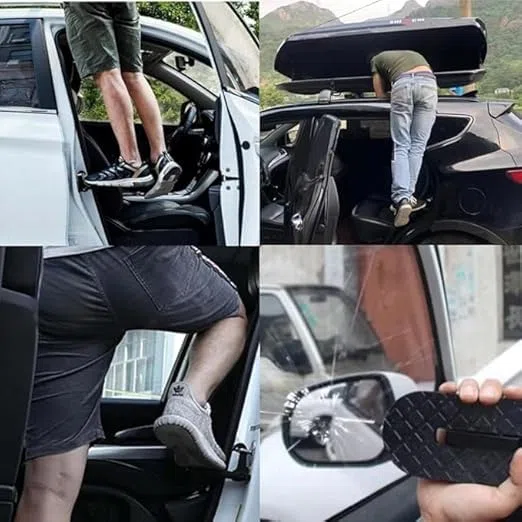 2 Pezzi Pedale Pieghevole per Porta Auto, Pedane per Portiera Auto Antiscivolo, Facile da Trasportare e Installare Accessori per Auto