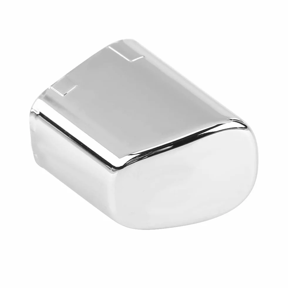 Keenso Coperchio pulsante freno a mano, Copri pulsante parcheggio leva leva freno a mano in plastica argento