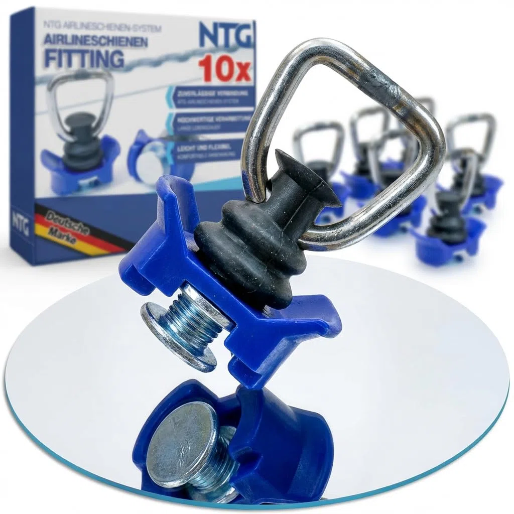 NTG 10 pezzi Raccordo per guida aerea 900 daN - Binari di ancoraggio Raccordo terminale singolo Raccordo terminale - Accessori ideali per un ancoraggio e un trasporto sicuri!