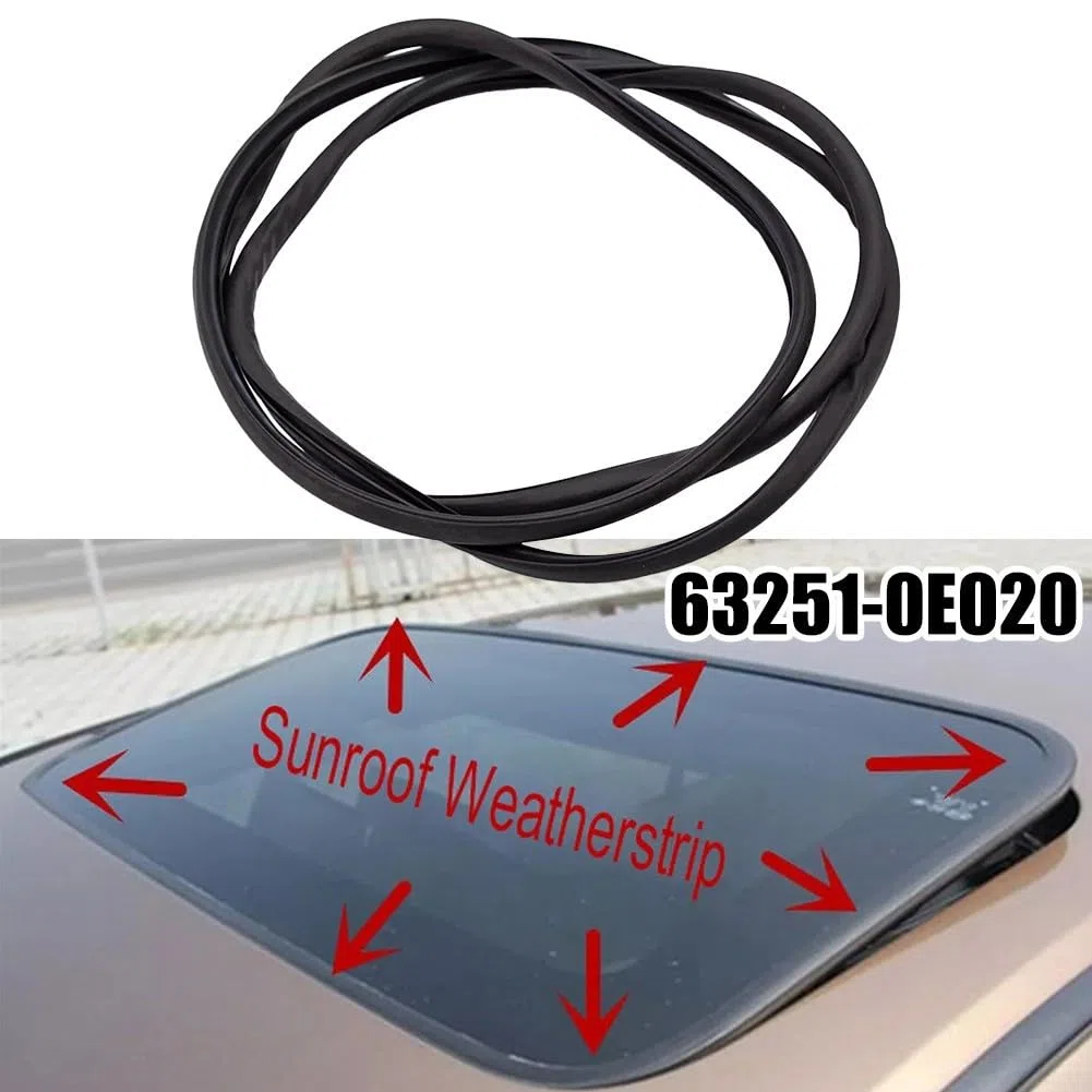 Gdfnmogo Guarnizione di tenuta per tettuccio apribile, numero 63251-0E010, 63251-0E020, 63251-48030, per Camry per RAV4, guarnizione in gomma per portiera auto, guarnizione in gomma