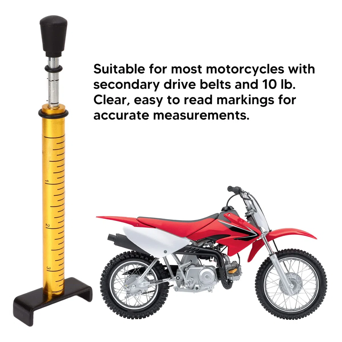 Misuratore di Tensione della Cinghia, Specifica 10 Libbre, Strumento Tendicinghia per Cinghie di Trasmissione Secondarie per Motociclette