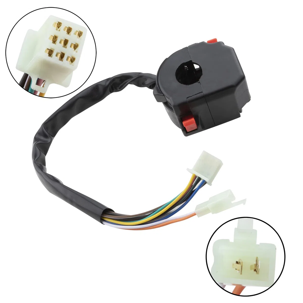 Interruttore di Avviamento del Faro del Motorino comando manubrio 7/8" 22 mm per Motociclo ATV 12V Segnale di Svolta di controllo