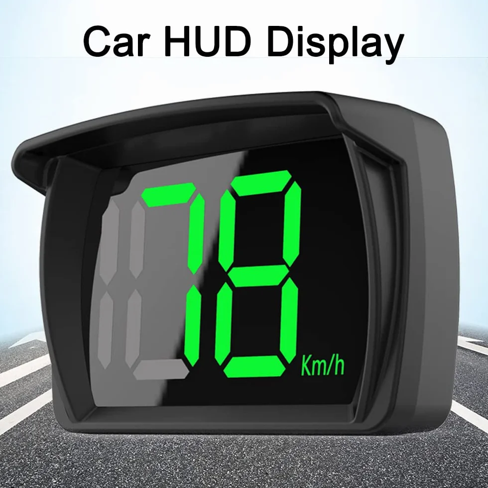 Shkalacar Display HUD per Auto, HUD Headup Display KM/H MPH Tachimetro digitale GPS con display a caratteri grandi a LED per auto, camion, SUV, moto