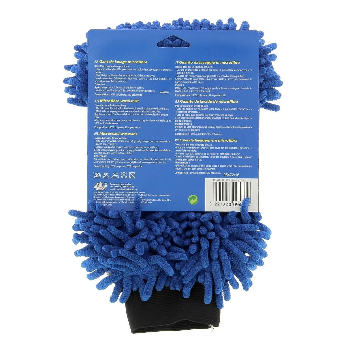 Michelin Guanto in microfibra per lavaggio auto