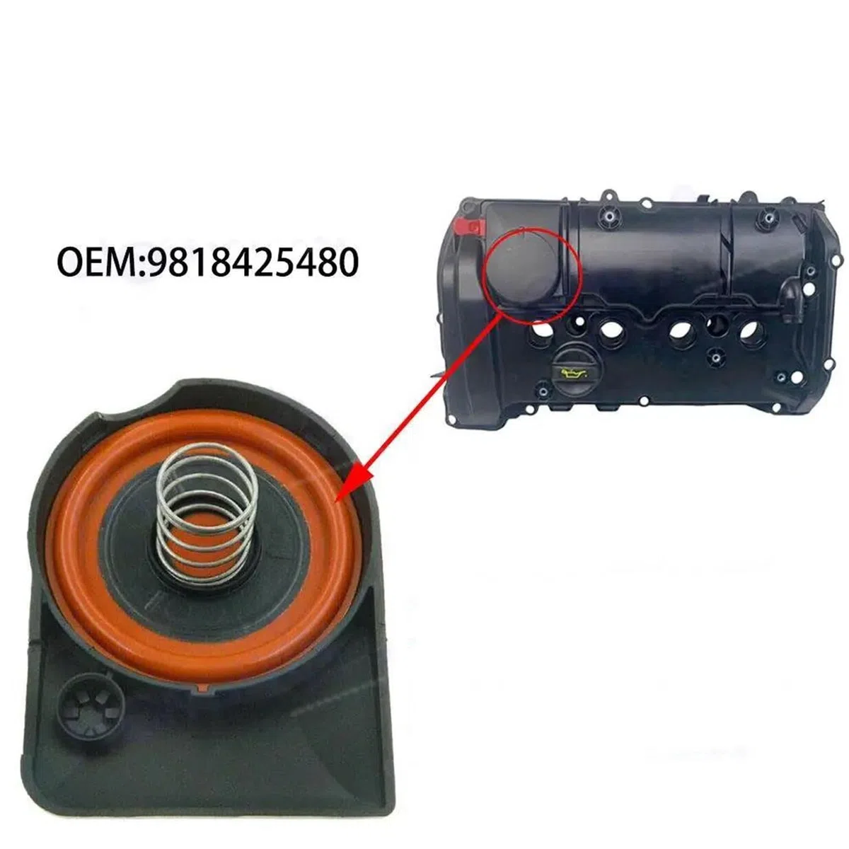 Coperchio Valvola Motore 9818425480 Kit Di Riparazione Del Coperchio Della Valvola Del Motore PCV Per Peugeot Per 3008 308 408 5008 508 coperchio punterie