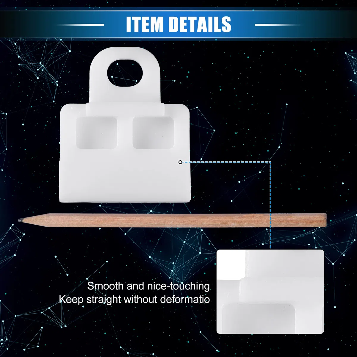 A ABSOPRO 2pz Vetro Canale Fermo Clip, 1.85"x1.54"x0.47" per Auto Bianco