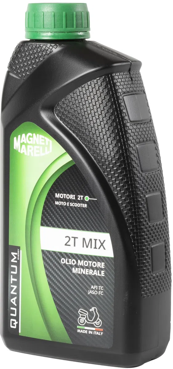 Quantum Energy Magneti Marelli Olio Minerale Premix 1L per Moto e Scooter 2 Tempi – Lubrificante Motore 2T Alta Protezione, Combustione Pulita e Prestazioni Affidabili