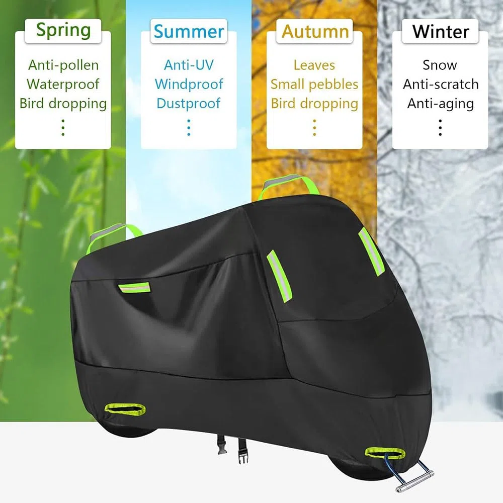 Telo Coprimoto per CFMOTO 450MT 450 MT 450 CF MT450 2024 2025 Traspirante Antipolvere Rain Cover Anti UV Teli Moto Esterno Garage Accessori,Greenstyle