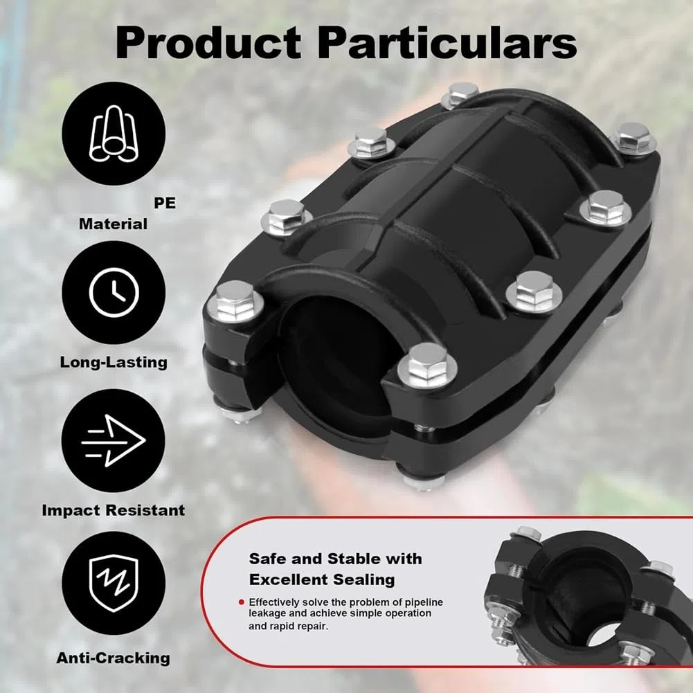 Morsetto Riparazione Tubi 3/4 Pollici, Morsetto per Riparazione Perdite in Tubi Acqua, Kit Riparazione Tubi, Adatto per Tubi 20 mm Diametro Esterno.