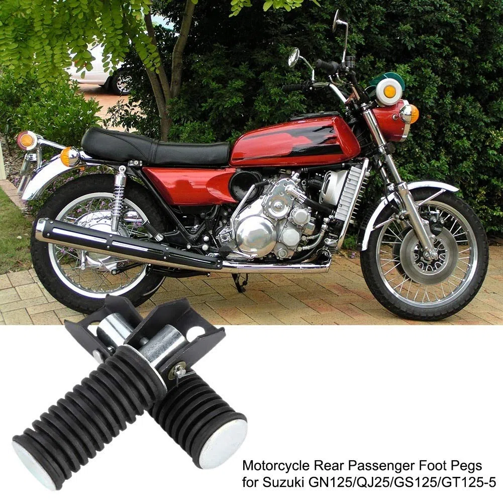 Pedane moto - 1 paio di passeggero posteriore moto, pedane pedane poggiapiedi, for GN125 / QJ25 / GS125 / GT125-5