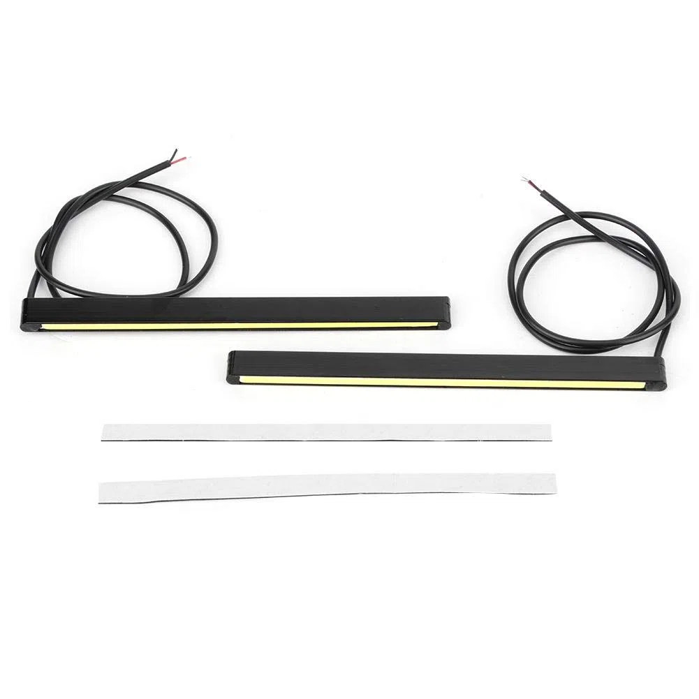 KIMISS COB Luce di marcia diurna ad alta luminosità LED DRL Lampada per modifica auto(16cm-bianca)