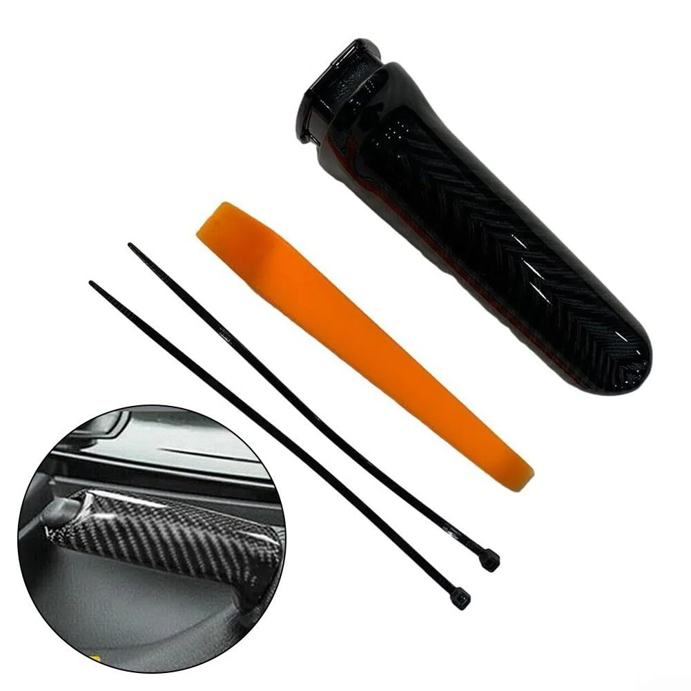 Zoegneer Copertura per freno a mano in fibra di carbonio, in plastica ABS, adatta direttamente per BMW Serie 1 2 3 4 5 6 M X1 X3 Z4 E81 E82 E84 E85 E86 E90 E91 E92 F20 F21 F22 F23 F30 F31 3