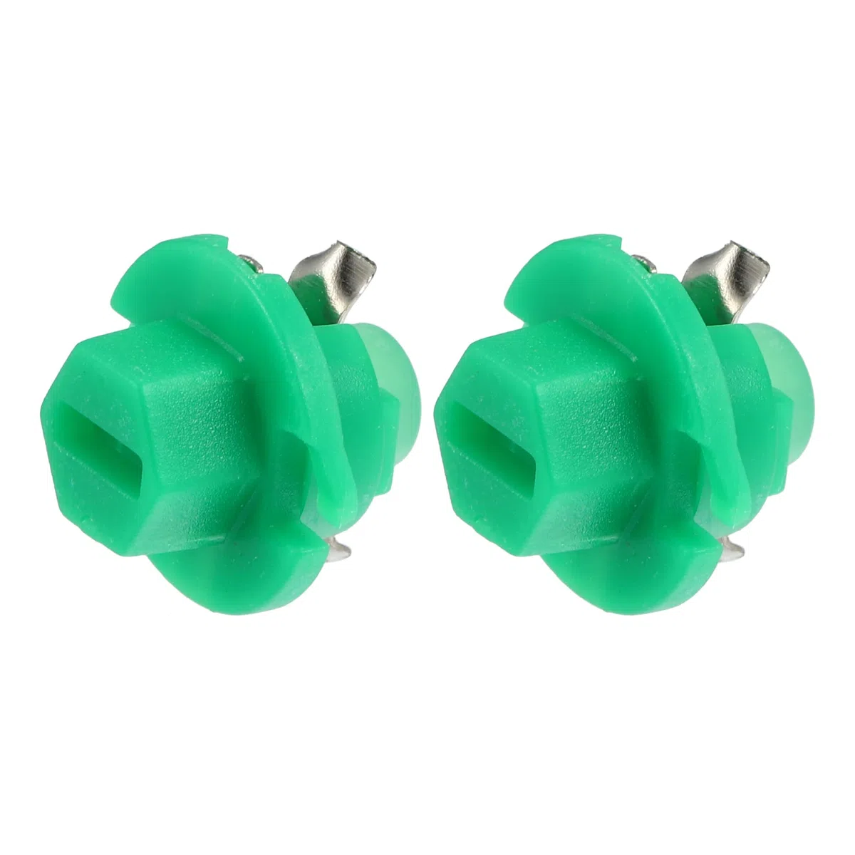 X AUTOHAUX 10pcs DC 12 V T5 B8.4D LED luce del cruscotto verde per interno auto