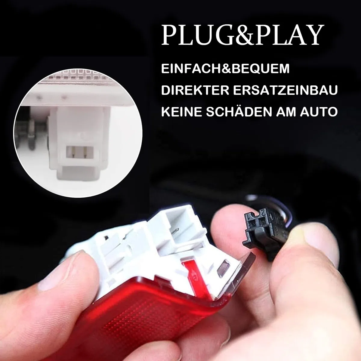 4 luci a LED di proiezione per porte con HD-Ghost Shadow luce di benvenuto auto, luci pozzanghere per A/B/C/E/M/ML/GLA/GLC/GLE/GLS classe Plug & Play