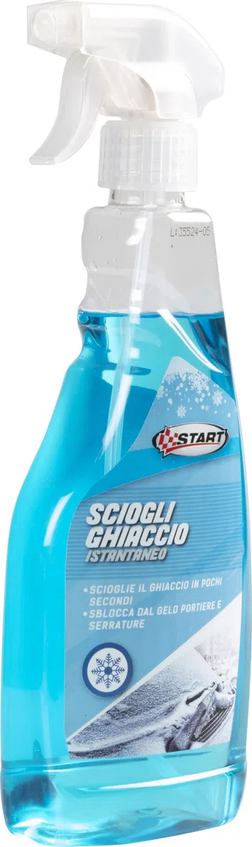 START Spruzzino Deghiacciante Parabrezza Auto 500 ml con Trigger, Scioglie Rapidamente Ghiaccio e Brina, Efficace a Basse Temperature, Sicuro su Vetri e Guarnizioni – Confezione da 3 Pezzi