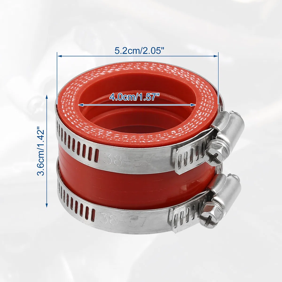 X AUTOHAUX Adattatore carburatore rosso ID 40 mm interfaccia avvio tubo di aspirazione – 1 pezzo