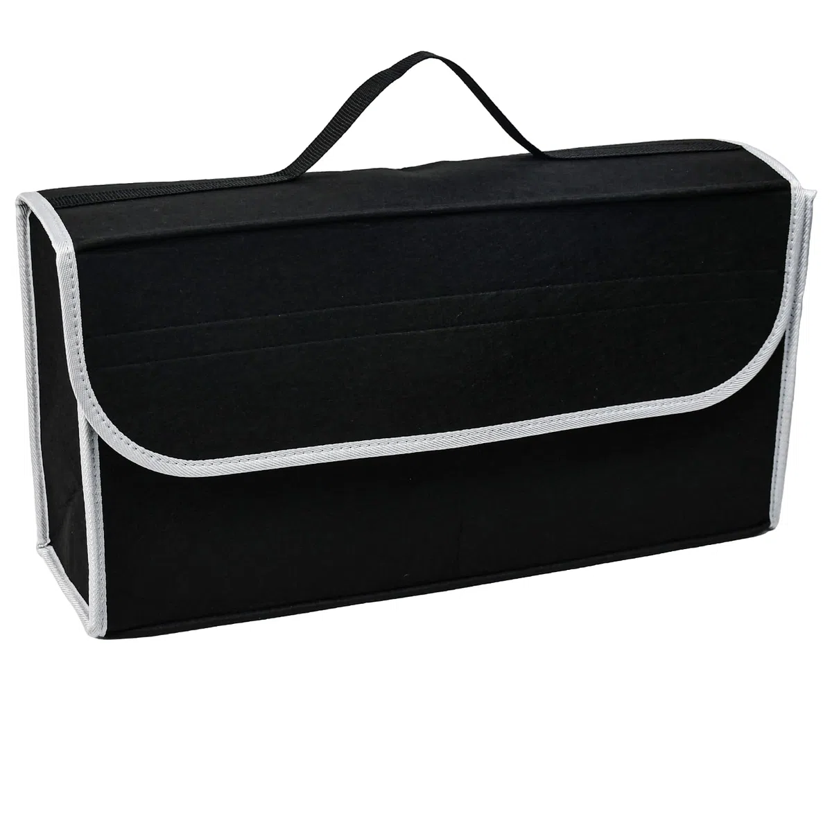 Borsa Organizer per Bagagliaio Auto,Contenitore in Feltro per Bagagliaio da 50 x 24 x 15 cm,Organizzatore Bagagliaio Feltro Pieghevole Adatto a Tutti i Veicoli (Nero)