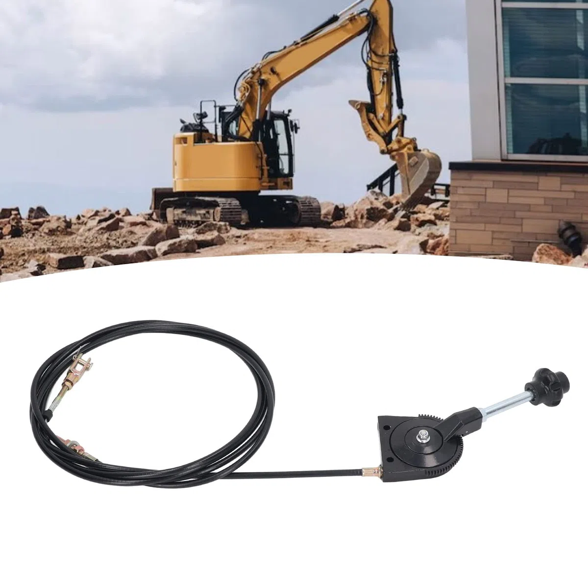 3,5 m Cavo Dell'Acceleratore Manuale Manopole Universali, Controllo 'Acceleratore per Escavatore Torsione del Motore Accessori in Acciaio Inossidabile PU per Camion Miscelatore